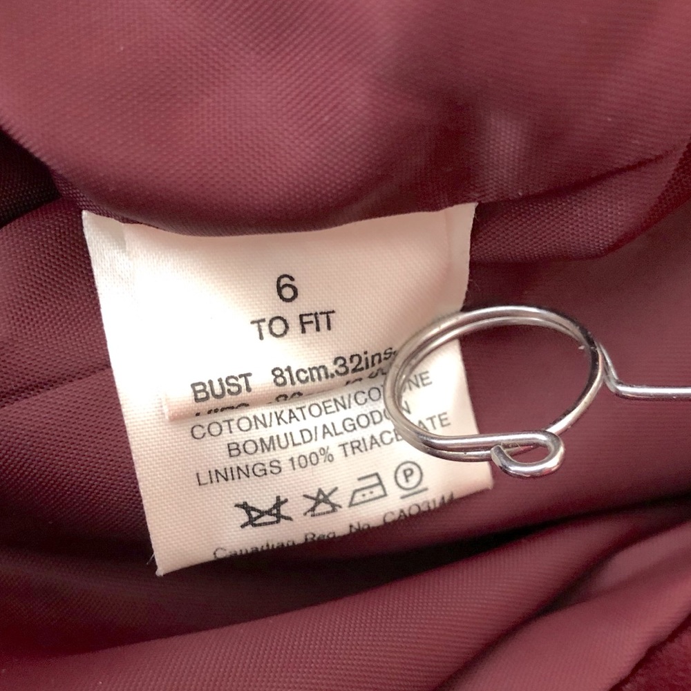 Jaeger Velour Cropped Jacket Buttons Sz 6 Red - Picture 9 of 10